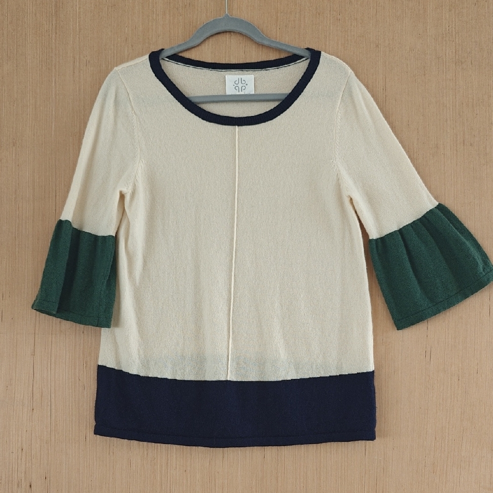 Pomegranate Cashmere Color Block Sweater